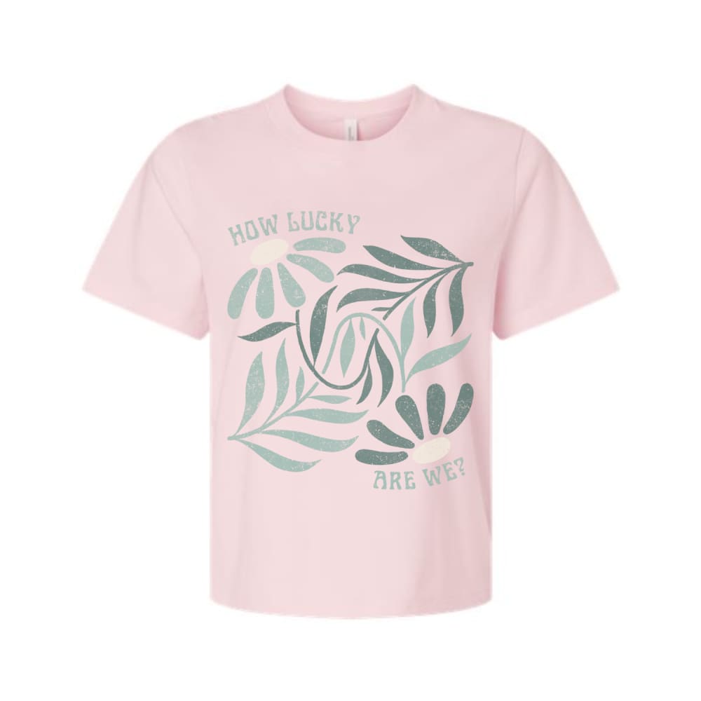 How Lucky Are We Cropped Tee - NEW
