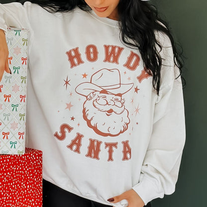 Howdy Santa Sweatshirt - NEW