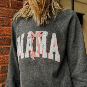 Mama Bow Raglan Sweatshirt