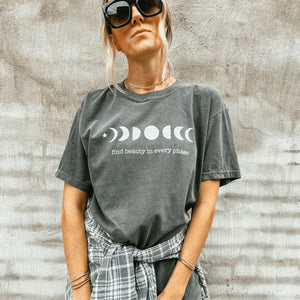 Moon Phase Tee - Pepper - Mommy Apparel