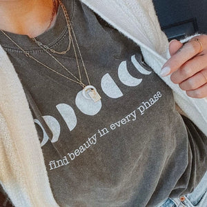 Moon Phase Tee - Pepper - Mommy Apparel
