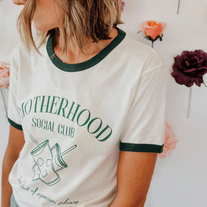 Motherhood Social Club Ringer Tee - Mommy Apparel