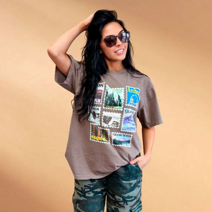 National Park Stamp Collection Tee - NEW