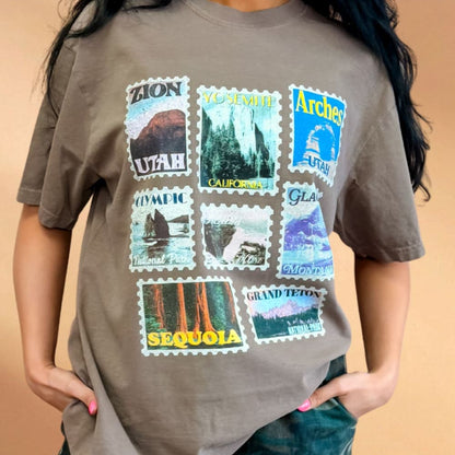 National Park Stamp Collection Tee - NEW
