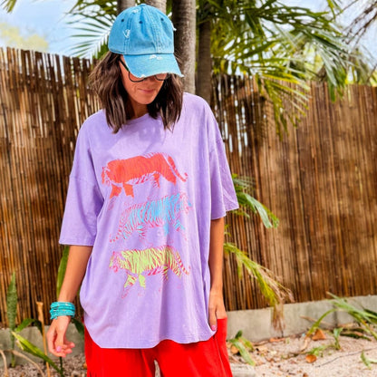 Neon Tigers Oversized Tee