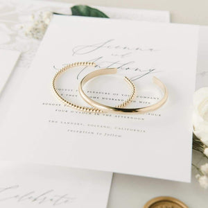 Personalized Gold Bridal Set
