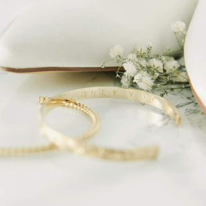 Personalized Gold Floral Bridal Set