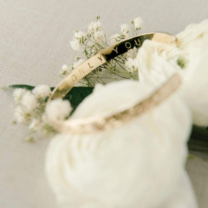 Personalized Gold Floral Bridal Set
