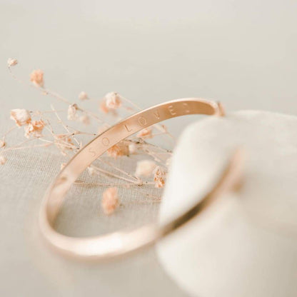 Personalized MM Rose Gold Women’s Bangle - Women’s Bangles