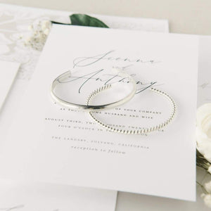 Personalized Silver Bridal Set