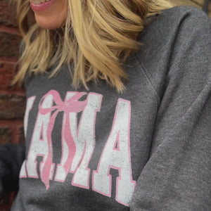 Mama Bow Raglan Sweatshirt