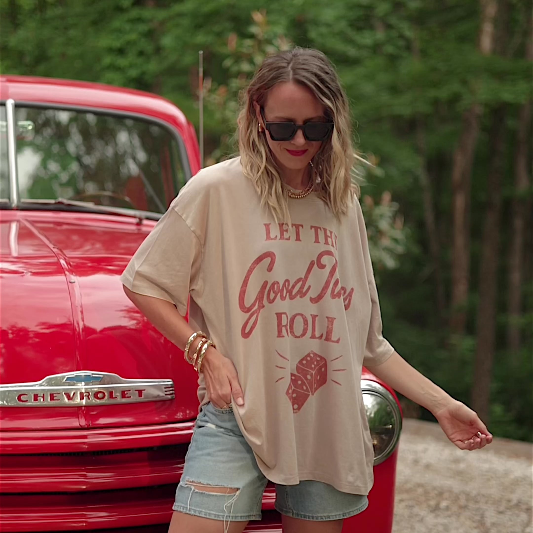 Good Times Roll Oversized Tee