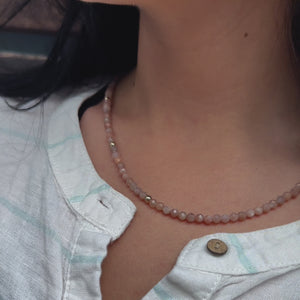 Beaded Sun Stone Necklace