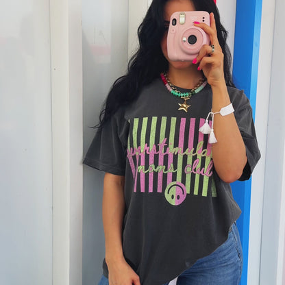 model wearing overstimulated moms club