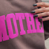 woman wearing puff mother hoodie