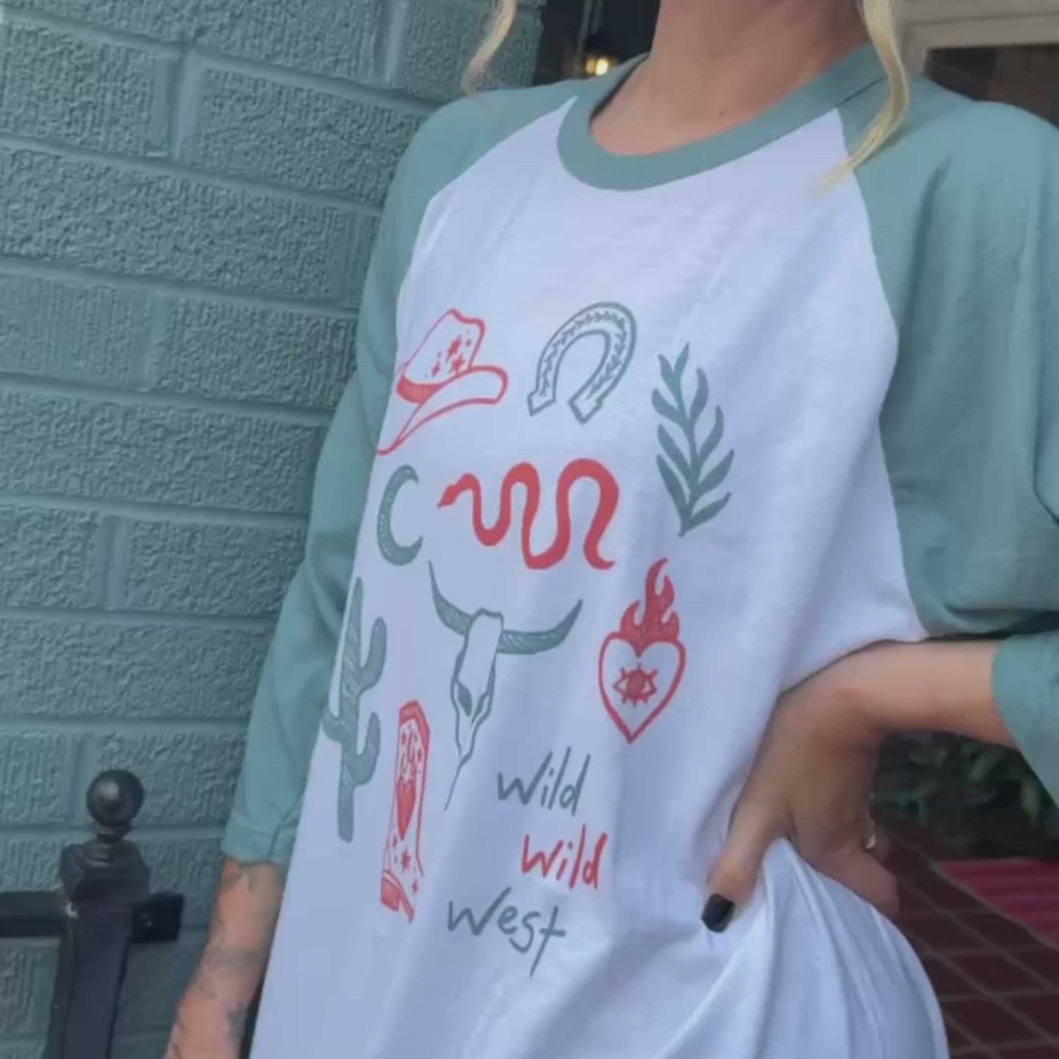 Western Doodles Baseball Raglan