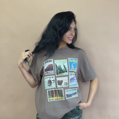 National Park Stamp Collection Tee