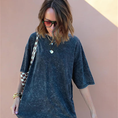 Lainey Oversized Tee - Washed Black