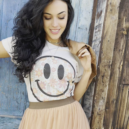 Floral Smiley Tee