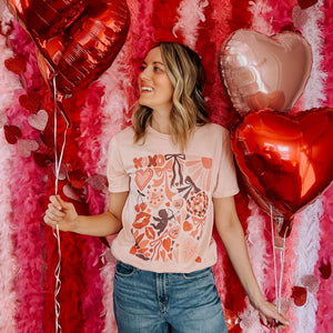 Retro Valentine’s Collage Tee - Mommy Apparel