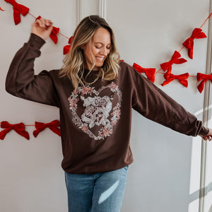 Rosy Heart Crewneck - Mommy Apparel