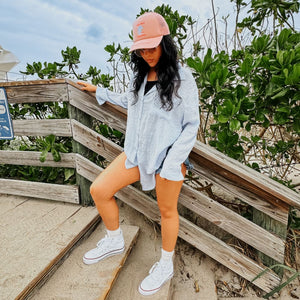 Salty Hair Mesh Trucker Hat - Dusty Rose