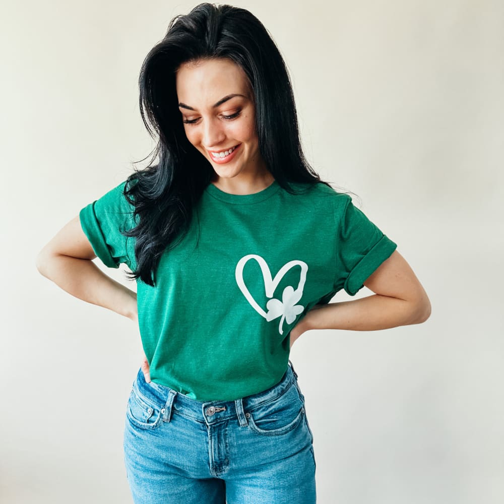 Shamrock Heart Tee - Mommy Apparel