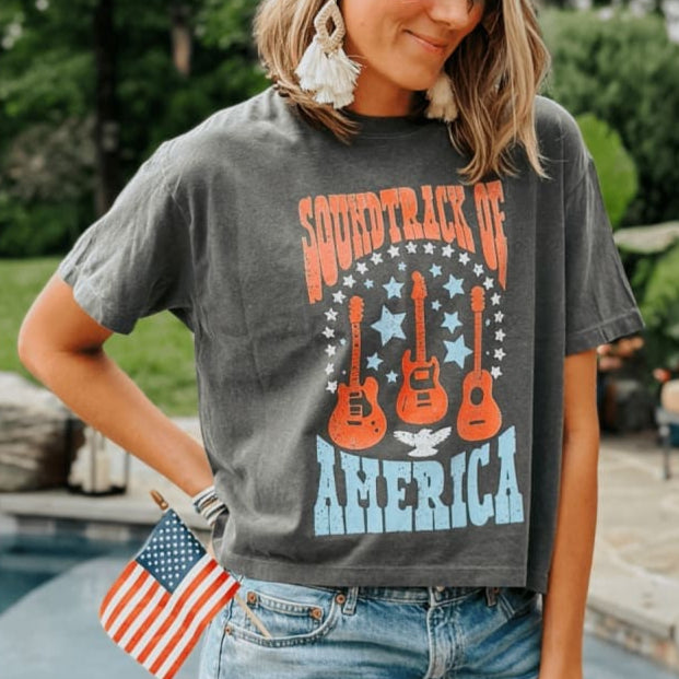 Soundtrack of America Cropped Tee - NEW