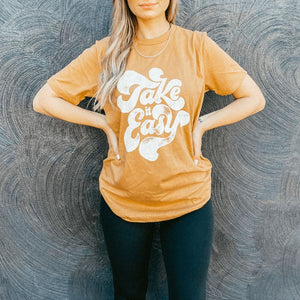 Take it Easy Tee - Toast - Mommy Apparel