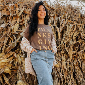 Thanksgiving Letter Tee - Mommy Apparel