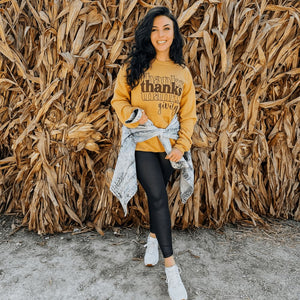 Thanksgiving Sweatshirt - Mustard