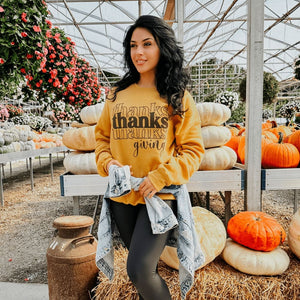 Thanksgiving Sweatshirt - Mustard