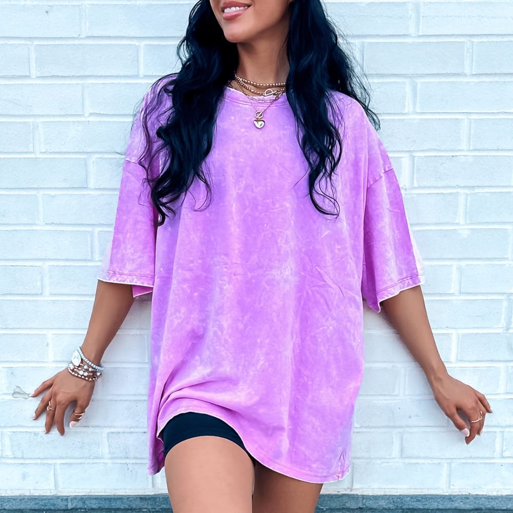 The Lainey Oversized Tee - Magenta