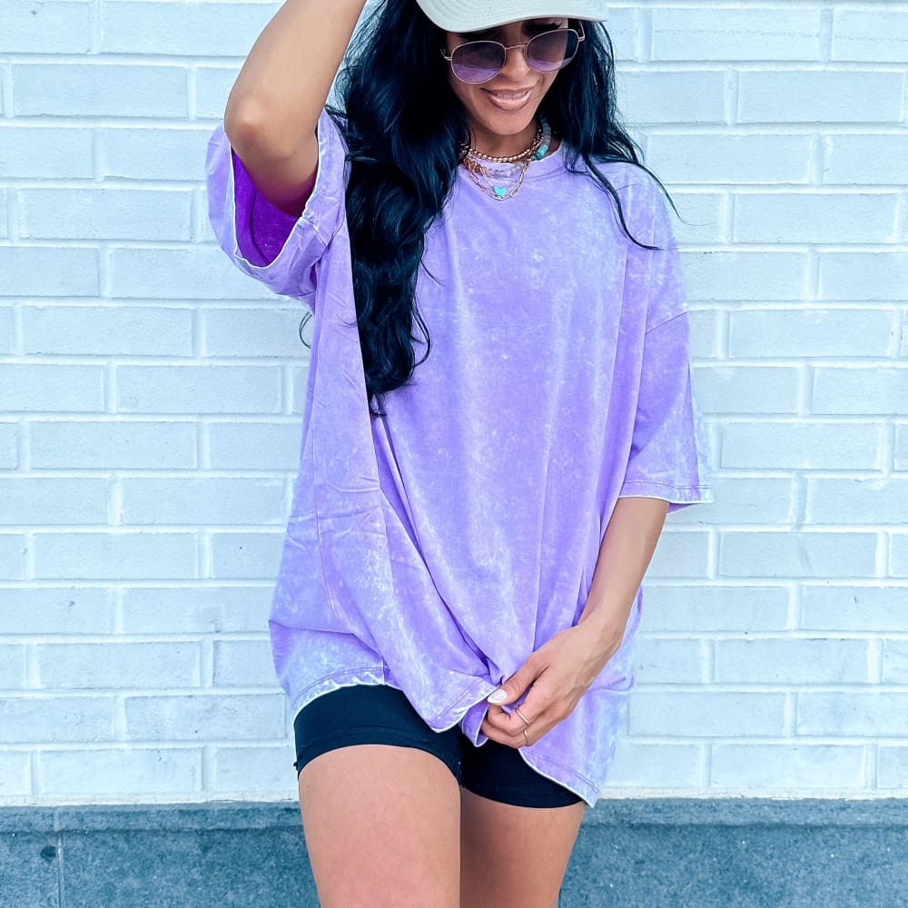 The Lainey Oversized Tee - Purple