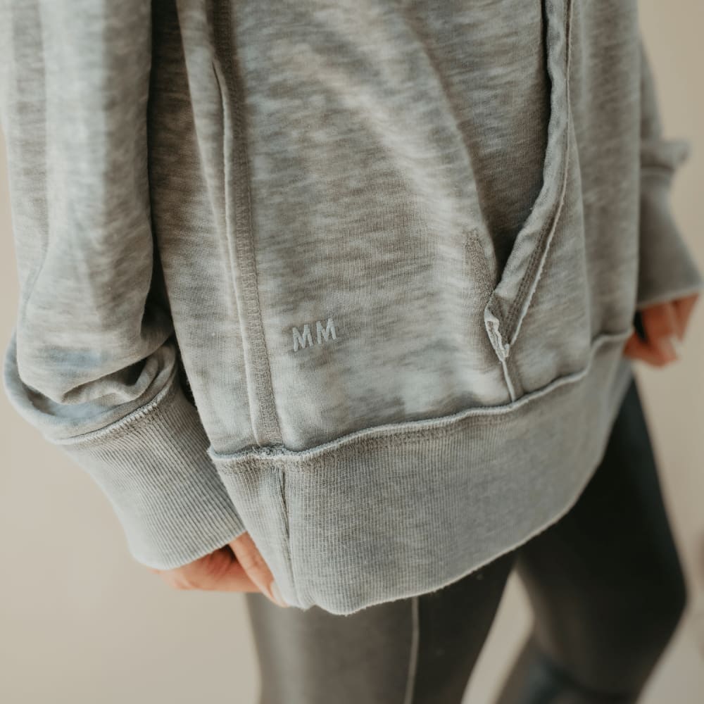 Vintage Fleece Hoodie - Cement