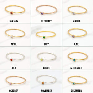 April Birthstone Stackable Ring - Mommy Rings