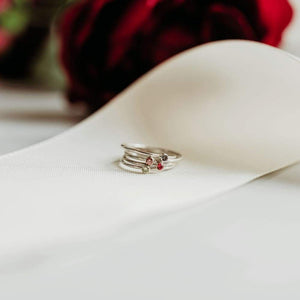 April Birthstone Stackable Ring - Mommy Rings
