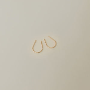 Dainty Horseshoe Earrings - Gold