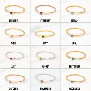 December Birthstone Stackable Ring - Mommy Rings