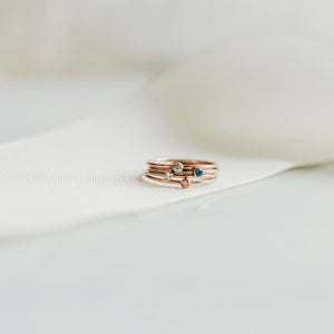February Birthstone Stackable Ring - Mommy Rings