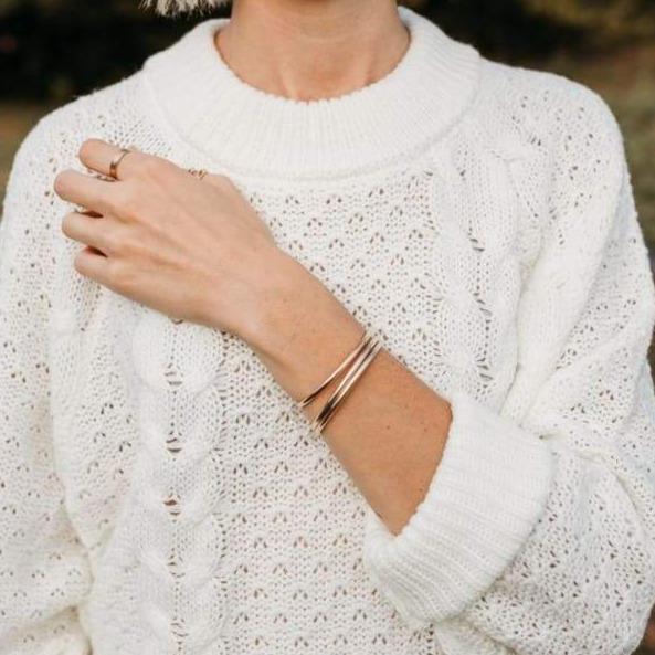 Immeasurable Gold Womens Bangle - Mommy Bangles