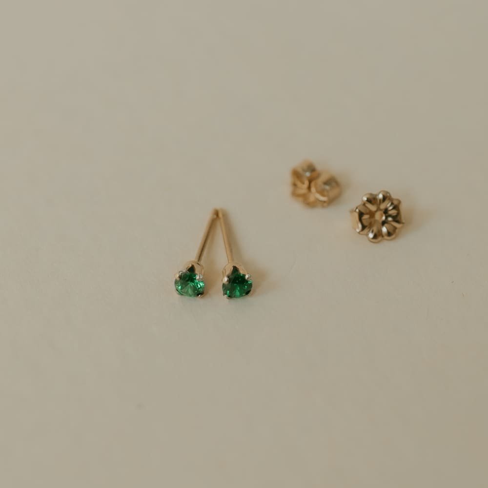 May Birthstone Studs