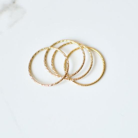 Shimmer Gold Stackable Ring - Mommy Rings