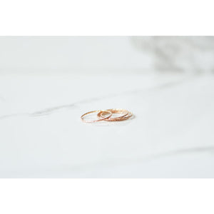 Shimmer Rose Gold Stackable Ring - Mommy Rings