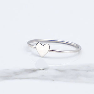 Sterling Silver Heart Stackable Ring