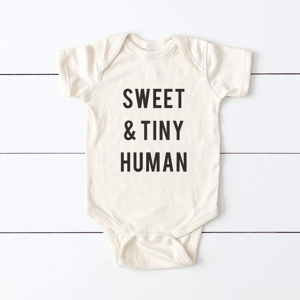 Sweet and Tiny Human Baby Bodysuit - Baby Apparel