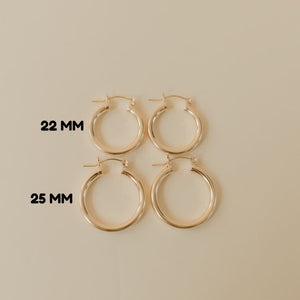 Thick Gold Hoop Earrings