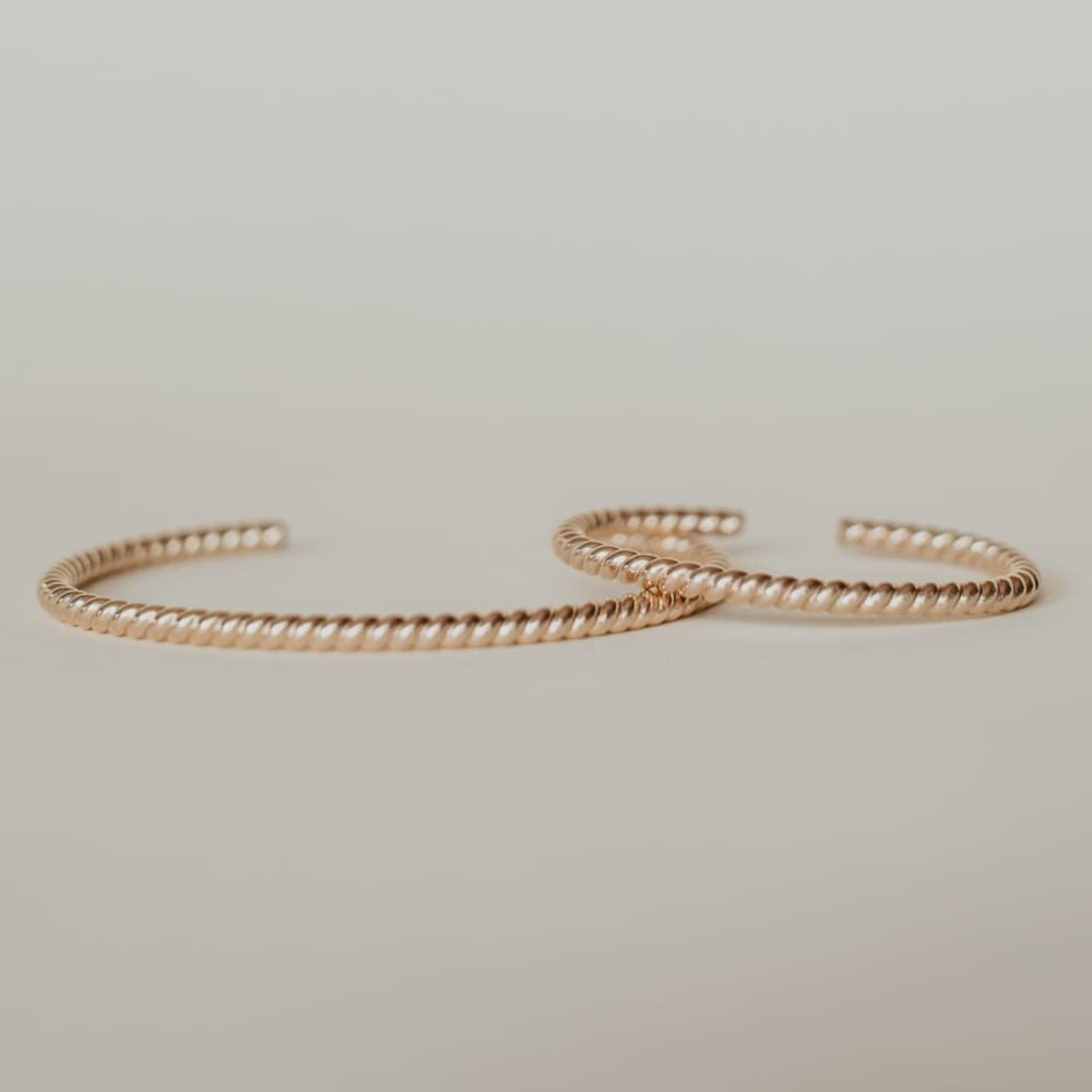 Woven Twisted Gold Mama + Me Set - Baby Bangles